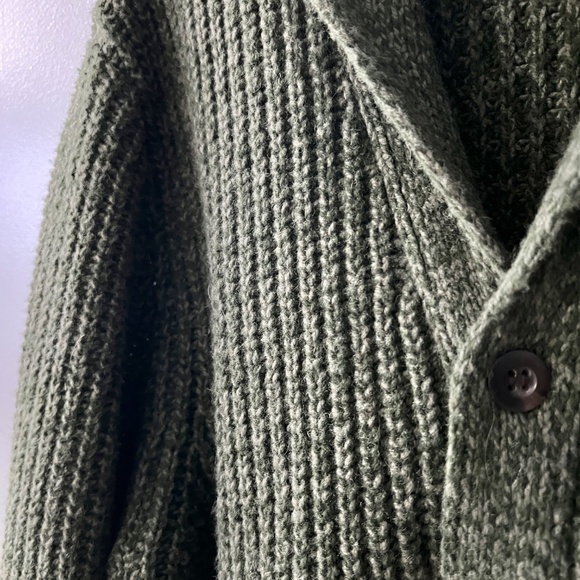 L.L. Bean Men’s chunky 100% Lambswool Cardigan sweater XXL - Picture 4 of 4